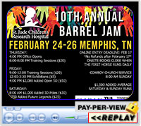 10th Annual St Jude's Barrel Jam, Agricenter Show Place Arena, Memphis, TN - February 24-26, 2023