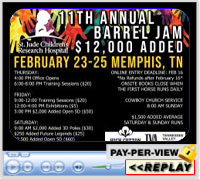 Barrel Jam for St. Jude, Agricenter Show Place Arena, Memphis, TN - February 23-25, 2024