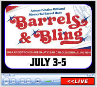 14th Annual Chalee Gilliland Barrels & Bling Memorial Barrel Race, Cowpokes Arena at C Bar C, Cloverdale, IN - July 3-5, 2026