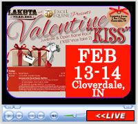 Valentine Kiss Juvenile and Open Barrel Race (Kissmas Take 2), Cowpokes Arena, C Bar C Expo, Cloverdale, IN - February 13-14, 2026