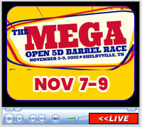The Mega Barrel Race, Cooper Steel Arena, Shelbyville, TN - November 7-9, 2025